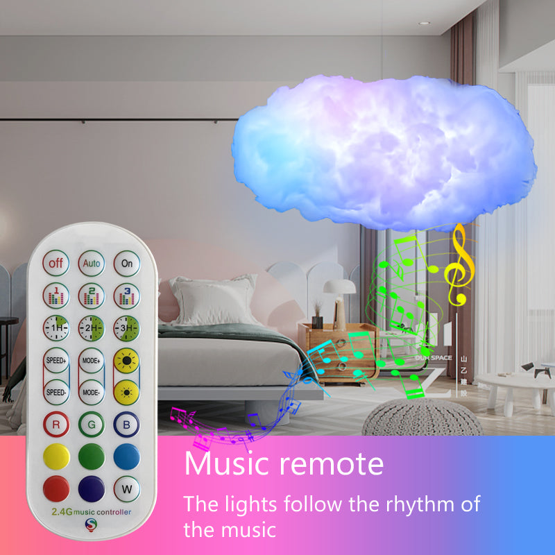 Transform Your Space with the USB Cloud Light - APP Controlled 3D RGBIC Ambient Lighting for a Magical Atmosphere