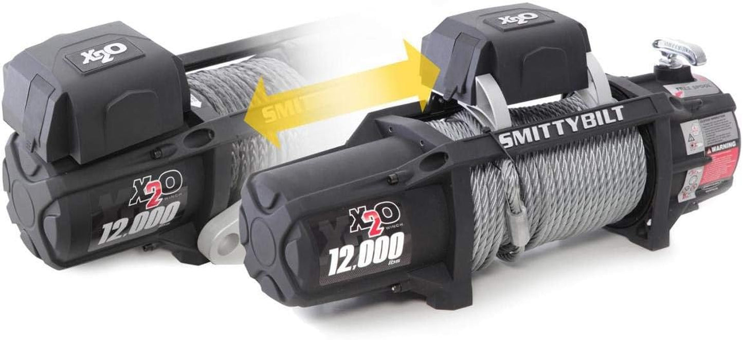 Unleash Your Adventure with the Smittybilt X2O COMP Waterproof Synthetic Rope Winch - 12,000 lb Load Capacity for Ultimate Recovery Power
