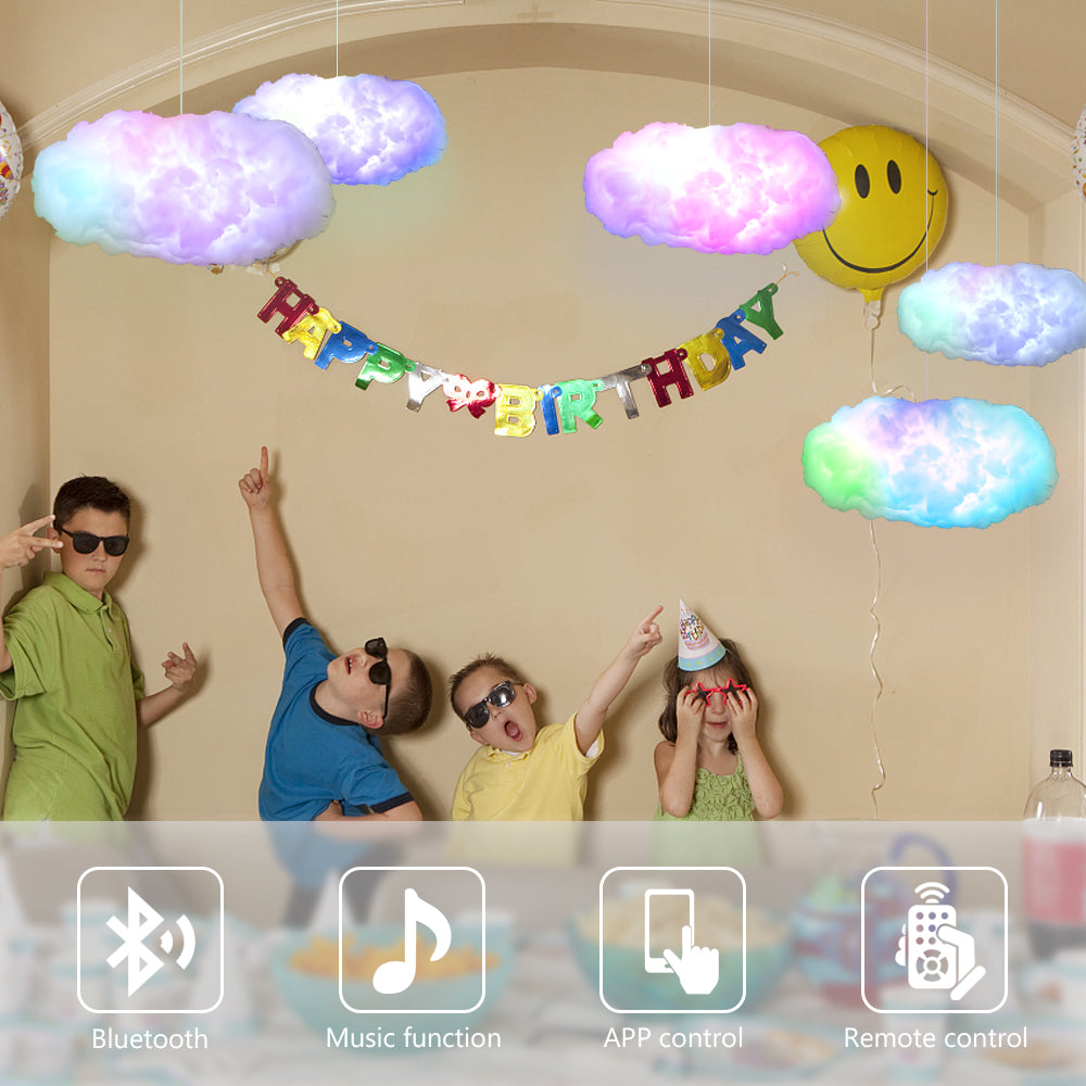 Transform Your Space with the USB Cloud Light - APP Controlled 3D RGBIC Ambient Lighting for a Magical Atmosphere