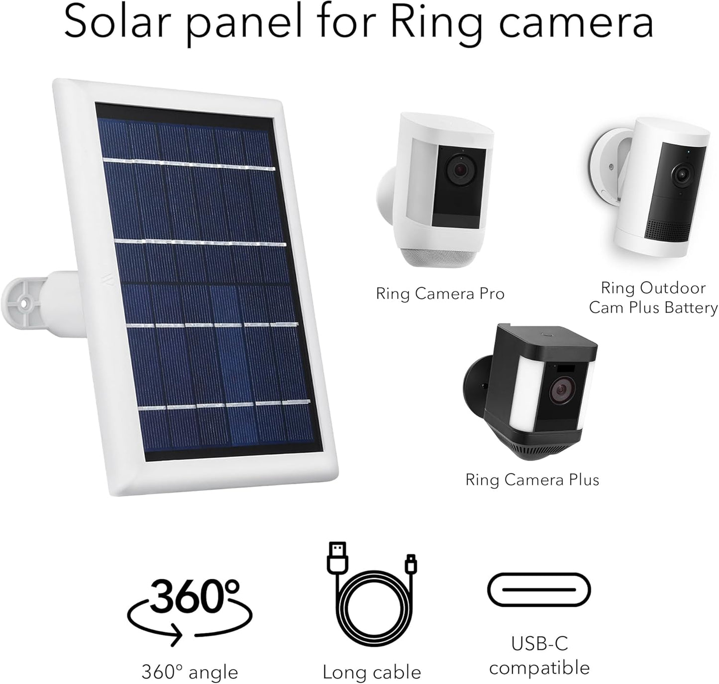 Empower Your Security with the Wasserstein 3-Pack Solar Panel Set for Ring Cameras – Continuous Power, Hassle-Free Installation, and Versatile Mounting!