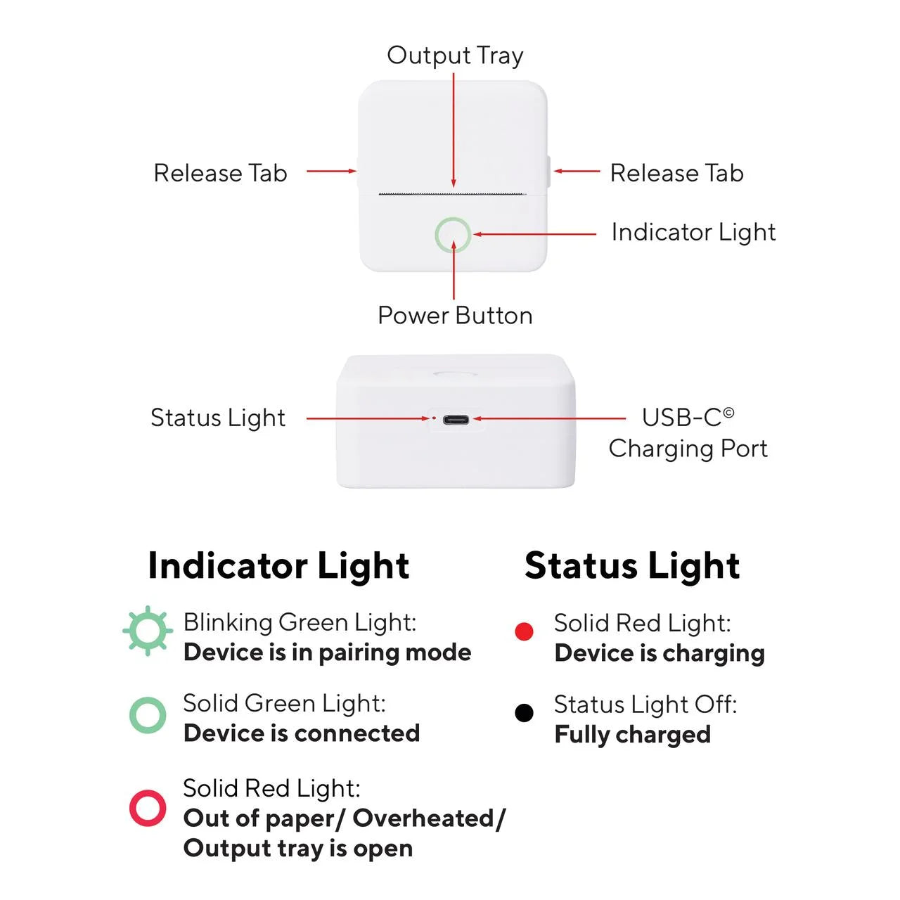 CTP500 Wireless Mini Portable Inkless Thermal Printer & Label Maker - Perfect for iOS & Android on the Go!