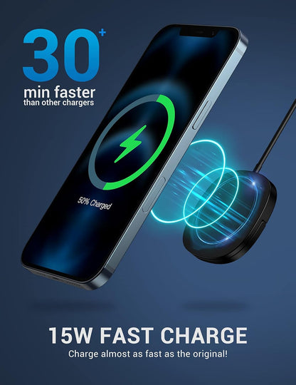 Experience Lightning-Fast Charging with the Magnetic iPhone Charger & 20W USB-C Adapter - Perfect for iPhone 15, 14, 13, 12 Pro Max and AirPods - Sleek Black Design
