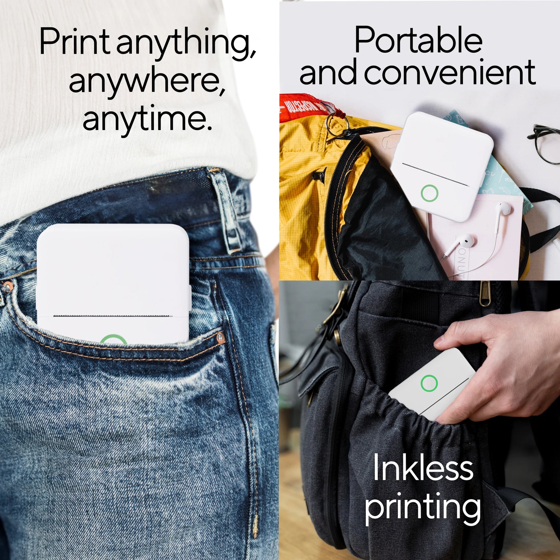 CTP500 Wireless Mini Portable Inkless Thermal Printer & Label Maker - Perfect for iOS & Android on the Go!
