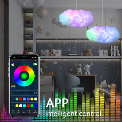 Transform Your Space with the USB Cloud Light - APP Controlled 3D RGBIC Ambient Lighting for a Magical Atmosphere