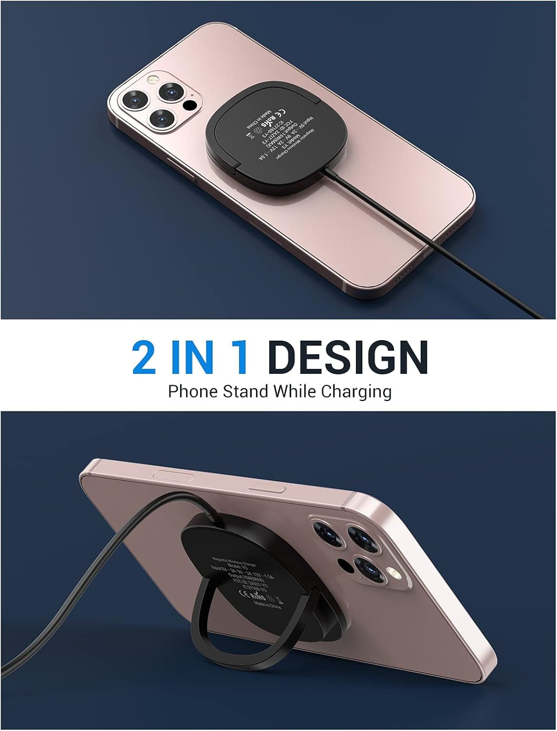 Experience Lightning-Fast Charging with the Magnetic iPhone Charger & 20W USB-C Adapter - Perfect for iPhone 15, 14, 13, 12 Pro Max and AirPods - Sleek Black Design