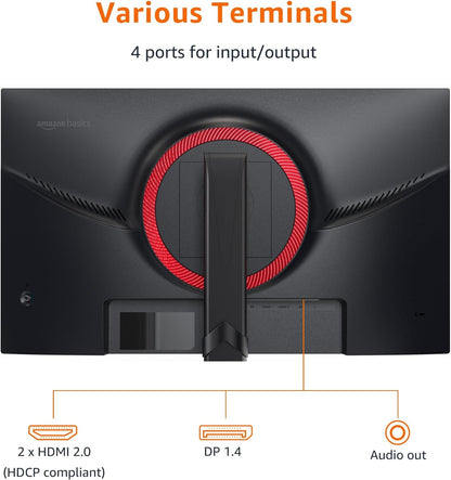 Elevate Your Gaming Experience with the 27-Inch FHD 1080P Monitor - 165Hz Refresh Rate, 1ms Response Time, and VESA Compatibility