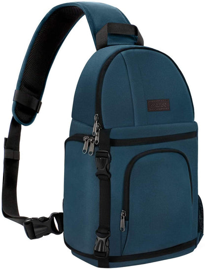 Elevate Your Photography with the MOSISO Deep Teal Professional Camera Sling Bag - Shockproof, Versatile, and Perfect for DSLR/SLR/Mirrorless Cameras