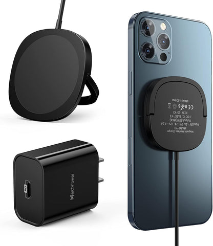 Experience Lightning-Fast Charging with the Magnetic iPhone Charger & 20W USB-C Adapter - Perfect for iPhone 15, 14, 13, 12 Pro Max and AirPods - Sleek Black Design